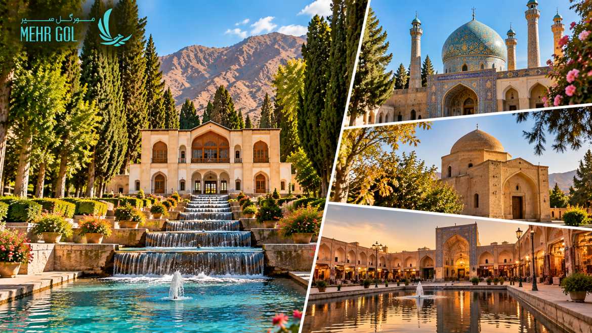 جاهای دیدنی نزدیک باغ شاهزاده ماهان کرمان شامل آرامگاه شاه نعمتالله ولی، آرامگاه بیبی گرامی و مجموعه تاریخی گنجعلیخان
